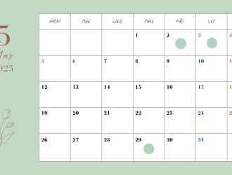 5月のスケジュール